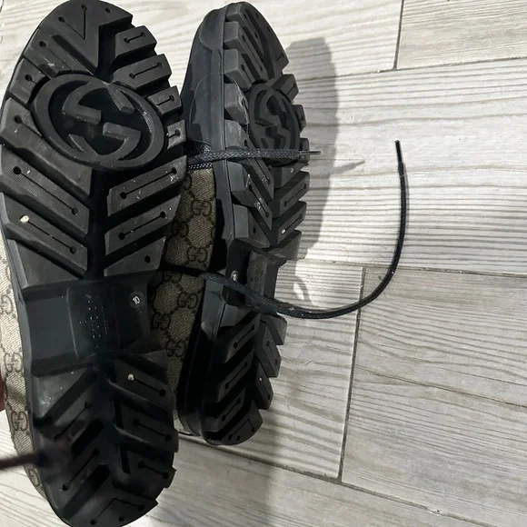 GUCCI Nebraska Guccissima boots GG monogram beige - Picture 6 of 6